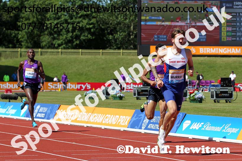 Mens 1500 metres, IAAF Diamond League, Birmingham. Photo: David T. Hewitson/Sports for All Pics